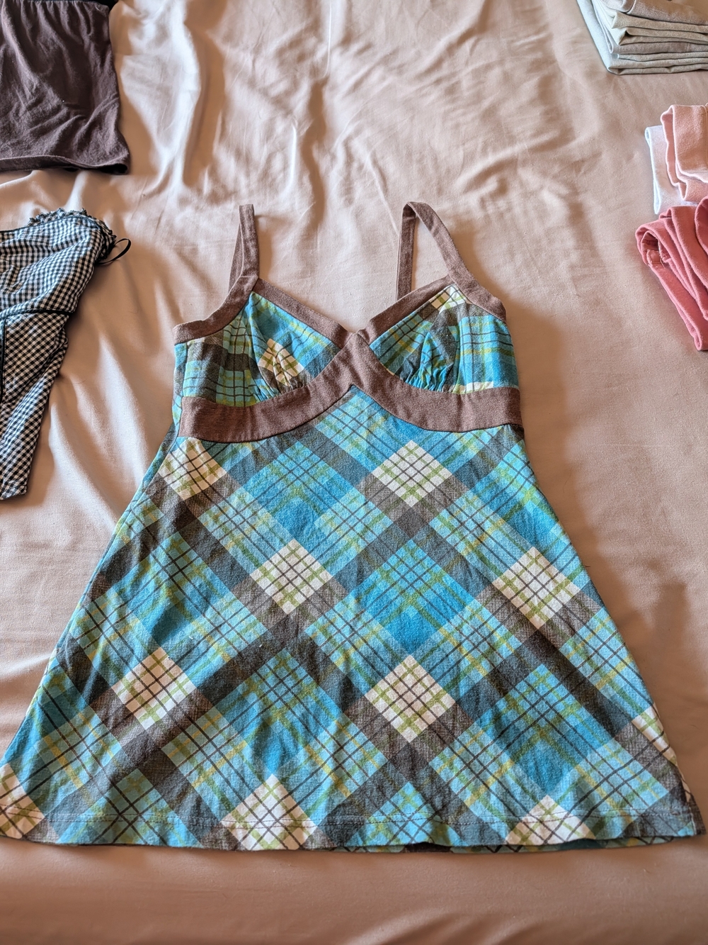 Vanity Kids Tie-Dye Shorts in Light Green and Blue